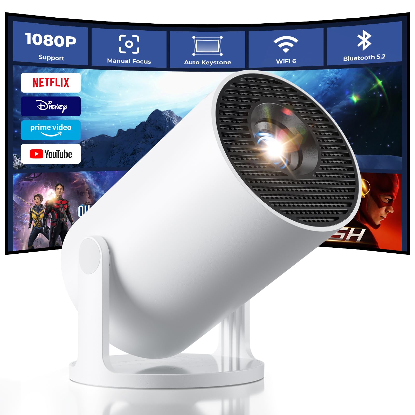 Smart Portable Projector – Stream, Watch & Enjoy Anywhere